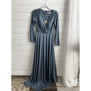 Allure Bridesmaid Dress Size 6 Blue Women's Wedding 0394